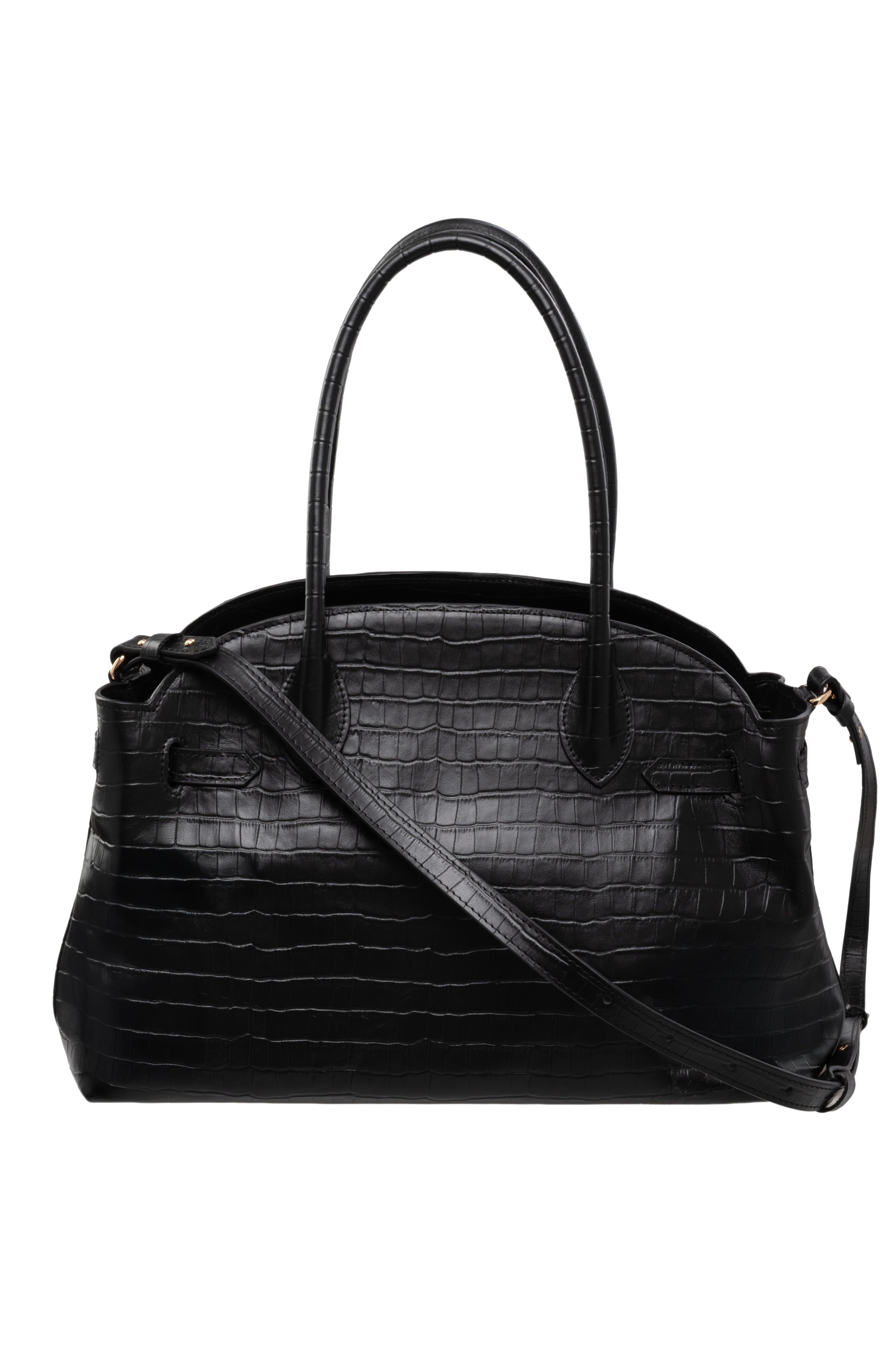 MAGNA medium Bag крокодил чорний